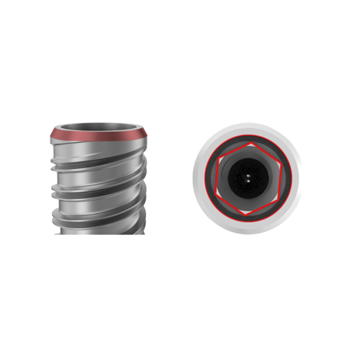 Visuel de l'implant LIKE I connectique similaire In-Kone® de la marque LIKE Implant, une marque d'astem