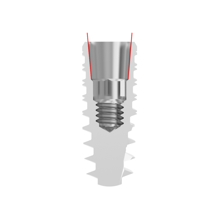 Visuel de l'implant LIKE I connectique similaire In-Kone® de la marque LIKE Implant, une marque d'astem