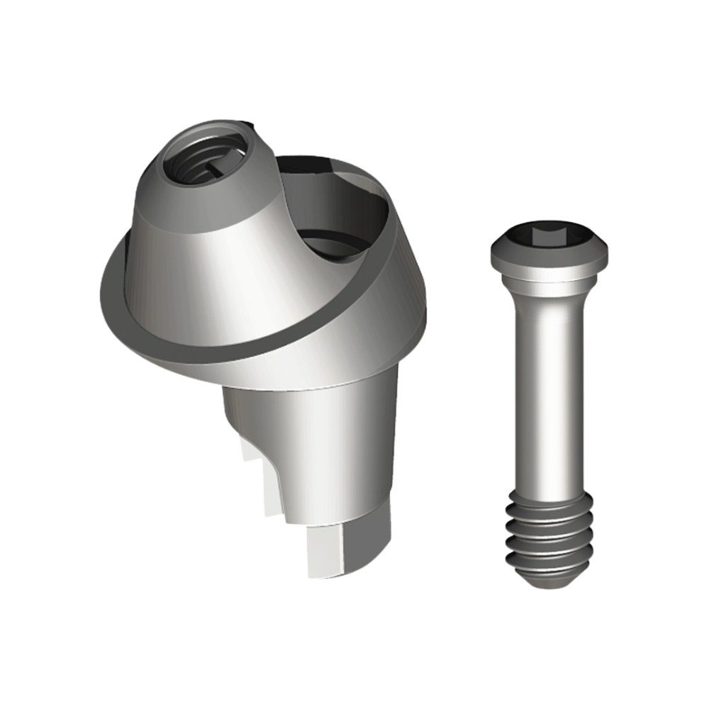 Pilier multi angulé 17° et 30° similaire In-Kone® de LIKE Implant Visuel du pilier multi angulé 17° et 30° similaire In-Kone® de la marque LIKE Implant