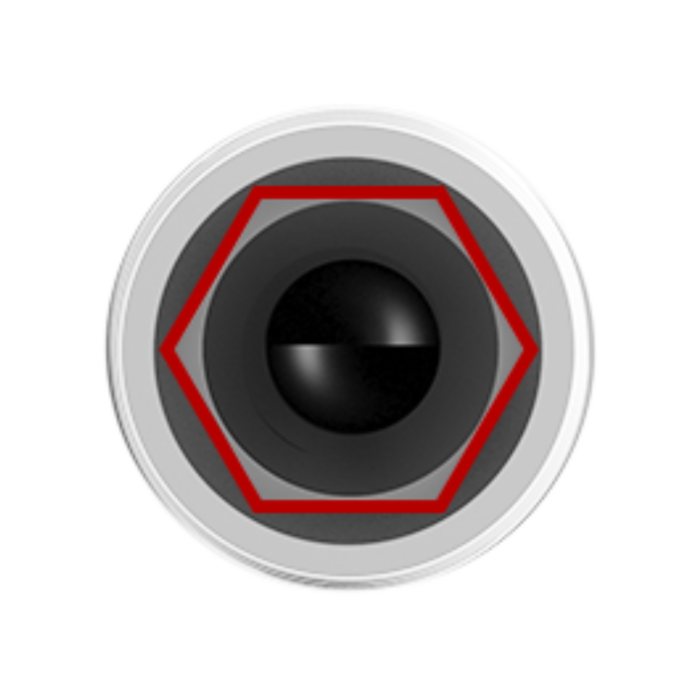 Vue du dessus de l'implant LIKE A connectique similaire NobelActive™ de la marque LIKE Implant, une marque d'astem