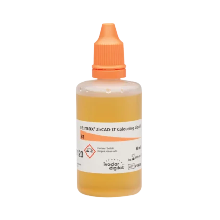 Un pot de liquide IPS e.max ZirCAD LT Colouring de la marque Ivoclar