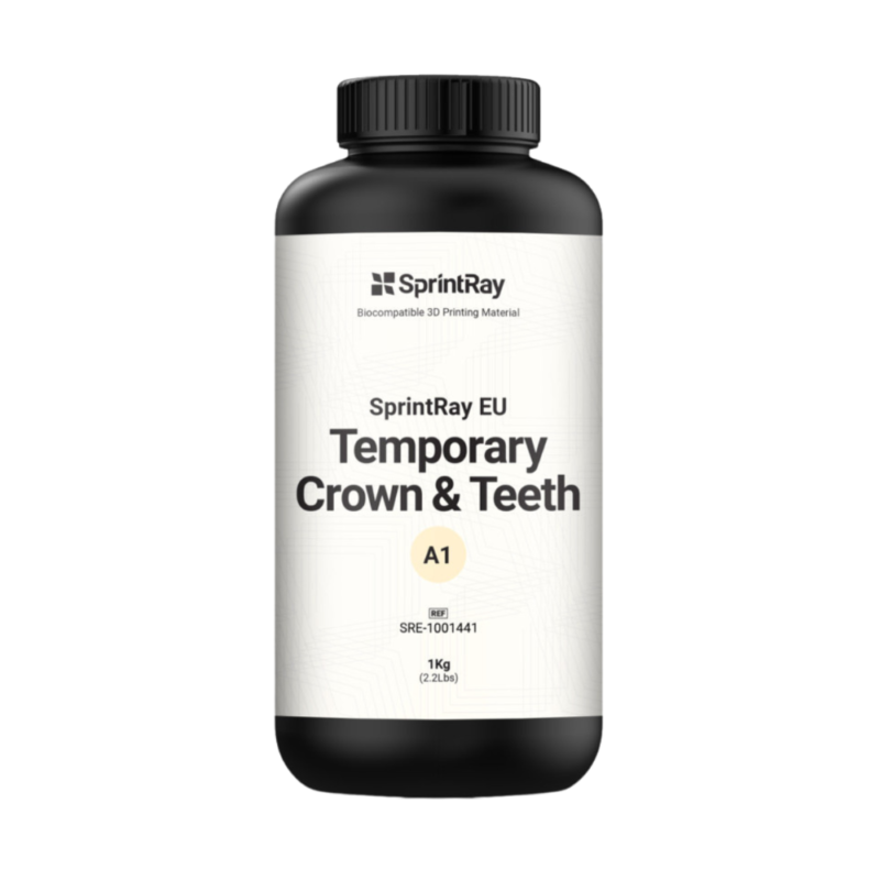 Pot de 1L de résine EU Temporary Crown & Tooth A1 de la marque SprintRay