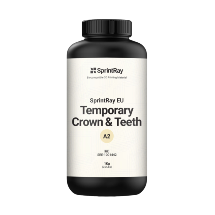 Pot de 1L de résine EU Temporary Crown & Tooth A2 de la marque SprintRay