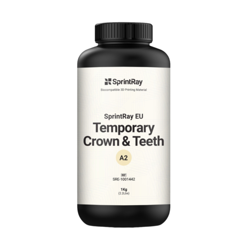 Pot de 1L de résine EU Temporary Crown & Tooth A2 de la marque SprintRay