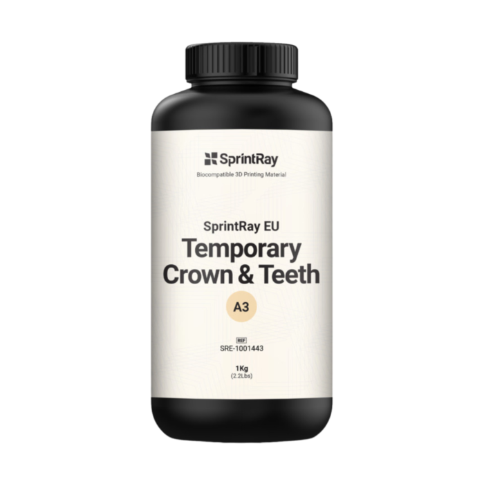 Pot de 1L de résine EU Temporary Crown & Tooth A3 de la marque SprintRay