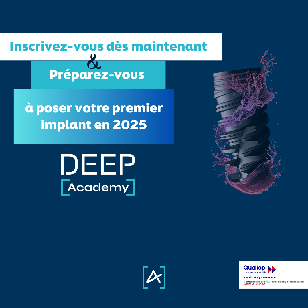Programme de la formation implantaire "Demain je pose mon premier implant" avec les Dr Matthieu Collin et Guillaume Rousseaux