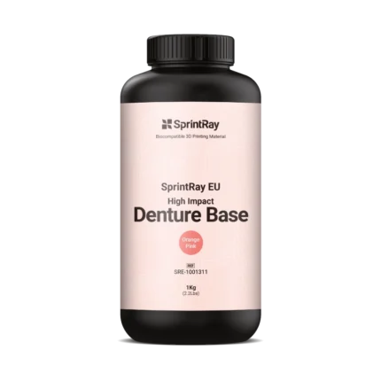 La bouteille d'1L de résine EU High Impact Denture Base couleur Orange Pink de la marque SprintRay