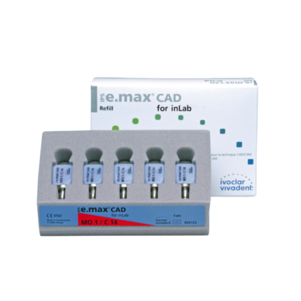 Le lot de 5 blocs IPS e.max CAD inLab MO (par 5) de la marque Ivoclar
