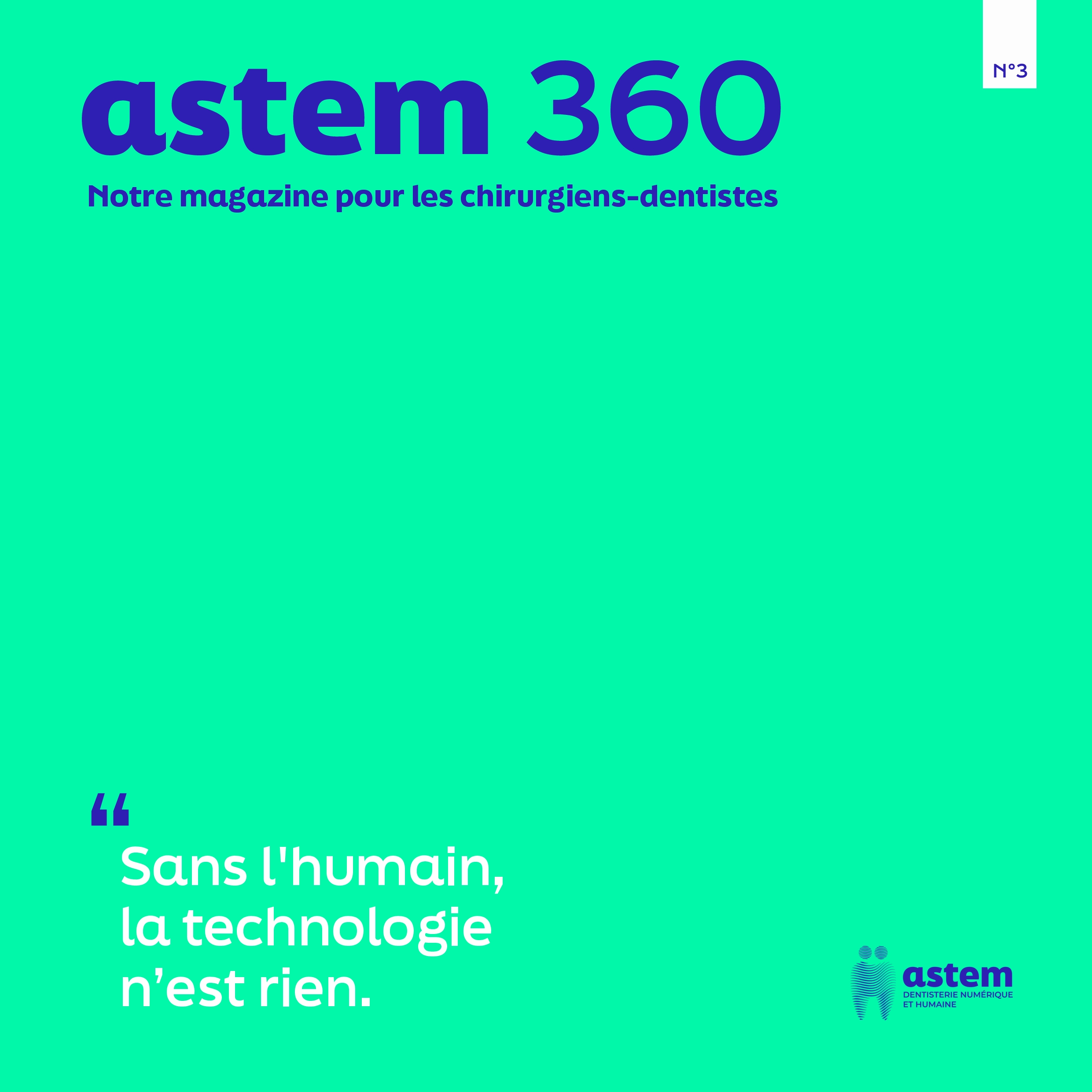 Une de couverture du magasine Astem 360° pour les dentistes
