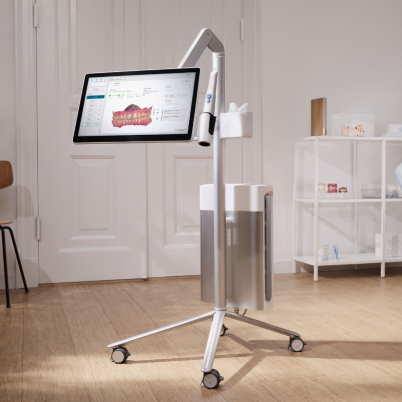 Visuel de face du 3Shape TRIOS Move Pro dans un cabinet dentaire