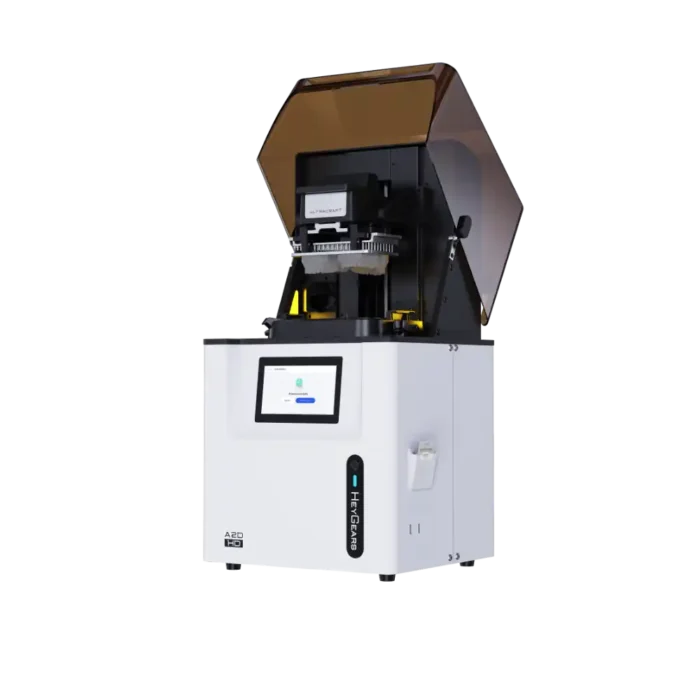 Visuel de côté avec le capot ouvert de l'mprimante 3D UltraCraft A2D HD de la marque HeyGears