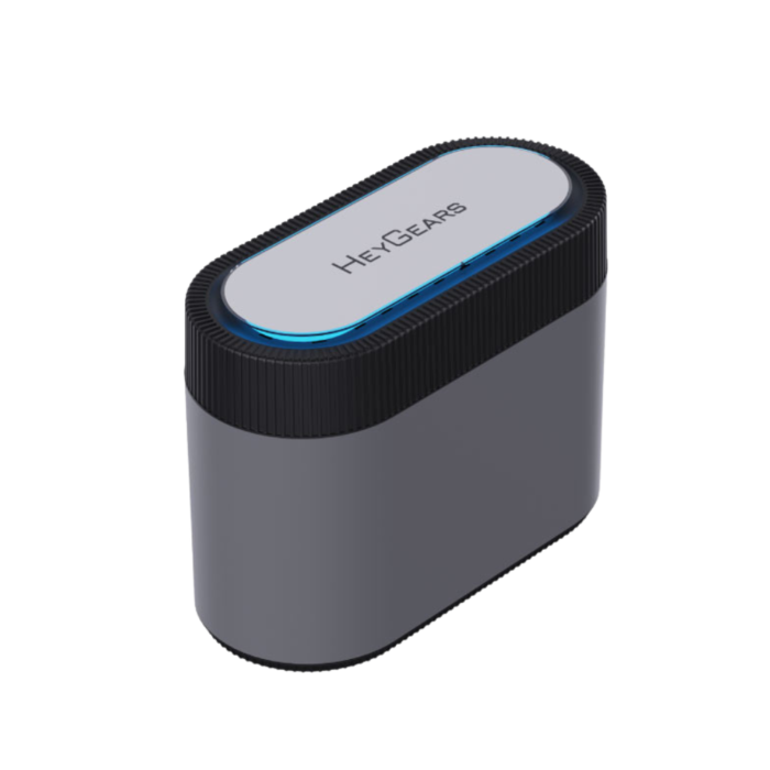 Vue de côté du module de libération par impulsions de la marque HeyGears