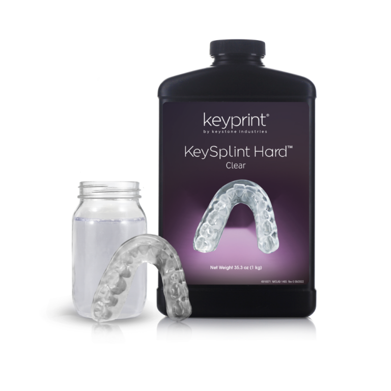 Le pot de 1L en teinte clear de résine UltraPrint-Dental Hard Splint UV Clear de la marque HeyGears