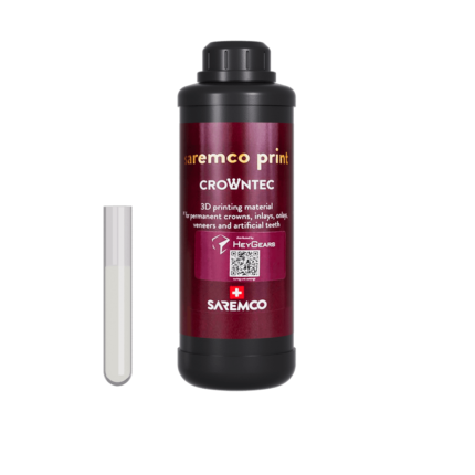 Le pot de 500mL de résine UltraPrint Dental LT Crown UV de la marque HeyGears