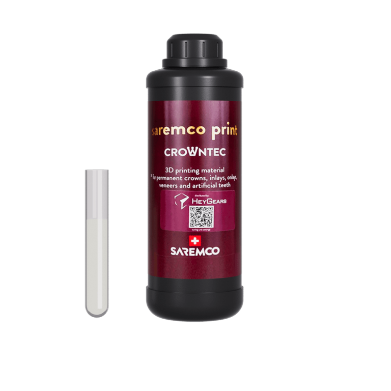 Le pot de 500mL de résine UltraPrint Dental LT Crown UV de la marque HeyGears