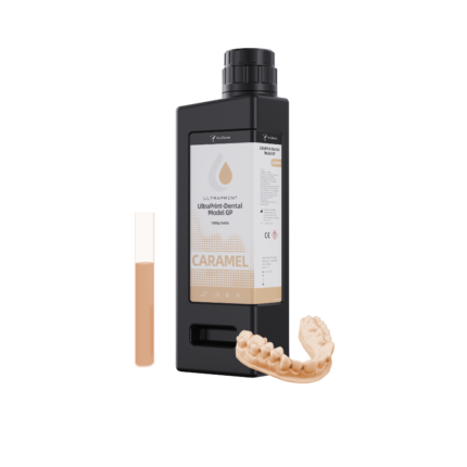 Le pot de 1L en teinte caramel de résine UltraPrint Dental Model GP de la marque HeyGears