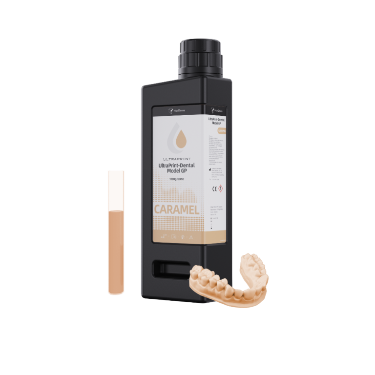 Le pot de 1L en teinte caramel de résine UltraPrint Dental Model GP de la marque HeyGears