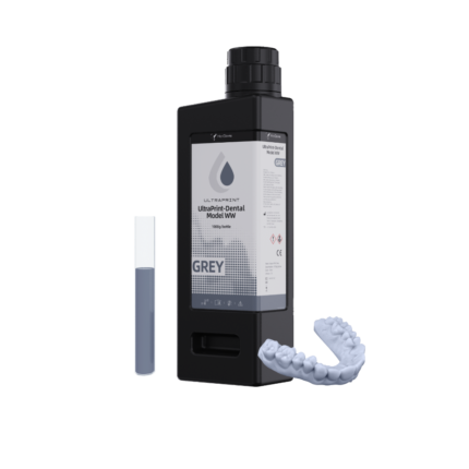 Le pot de 1L en teinte grise (grey) de résine UltraPrint Dental Model WW de la marque HeyGears