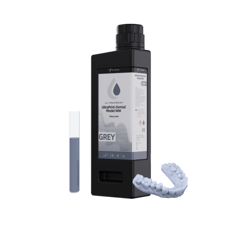 Le pot de 1L en teinte grise (grey) de résine UltraPrint Dental Model WW de la marque HeyGears
