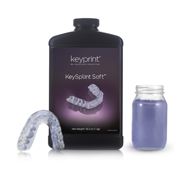 Le pot de 1L en teinte transparent de résine UltraPrint-Dental Soft Splint UV Clear de la marque HeyGears
