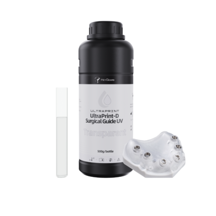 Le pot de 500mL en teinte transparent de résine UltraPrint Dental Surgical Guide UV de la marque HeyGears