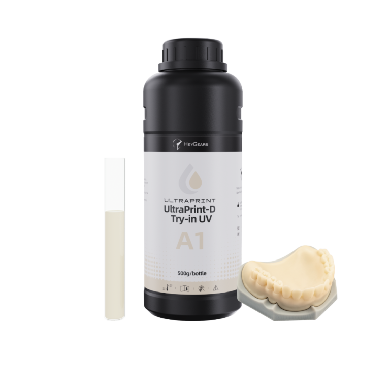 Le pot de 500mL de résine UltraPrint Dental Try-in UV A1 de la marque HeyGears
