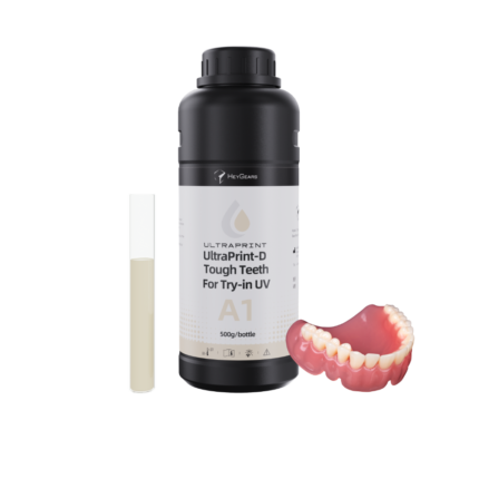 Le pot de 500mL de résine UltraPrint Dental Tough Teeth For Try-in UV A1 de la marque HeyGears