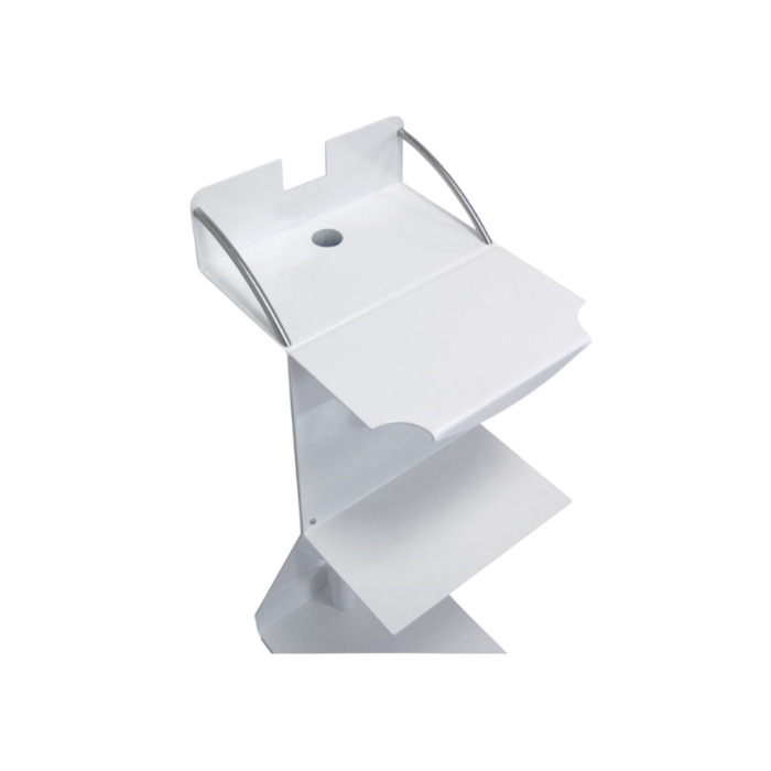 Vu de côté du chariot Troll-Med de la marque Aries