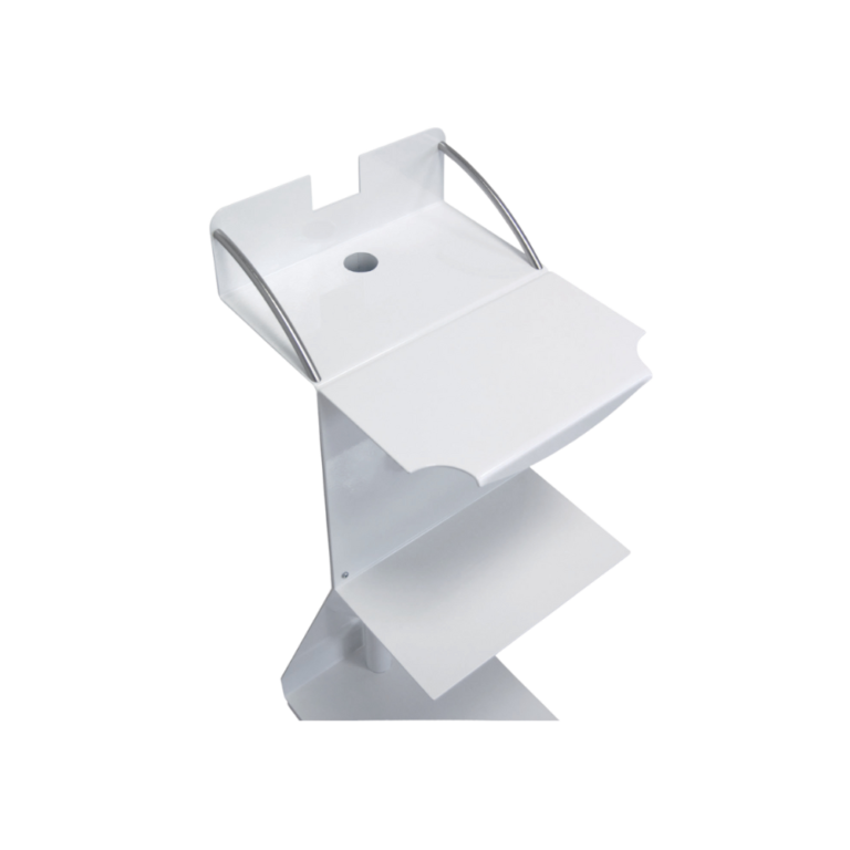 Vu de côté du chariot Troll-Med de la marque Aries