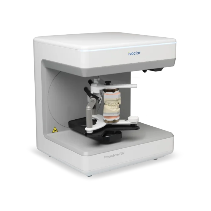 PrograScan PS7 d'Ivoclar, scanner de laboratoire à double plateau pour numérisation simultanée des modèles maxillaires et mandibulaires