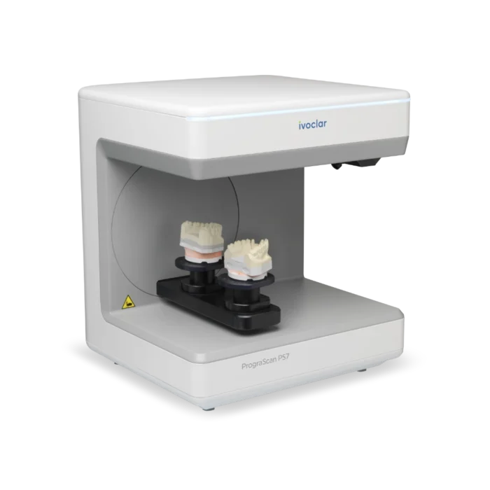 PrograScan PS7 d'Ivoclar, scanner de laboratoire à double plateau pour numérisation simultanée des modèles maxillaires et mandibulaires