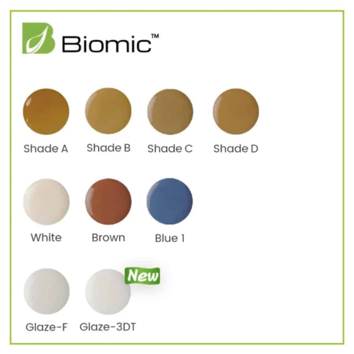 Coffret de base Biomic Stain Glaze pour maquillage zircone et céramique de la marque Aidite
