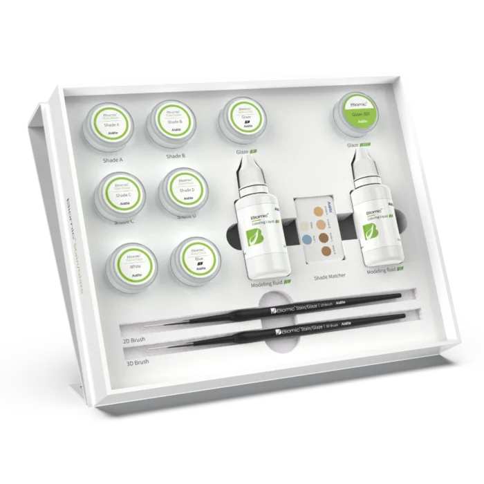 Coffret de base Biomic Stain Glaze pour maquillage zircone et céramique de la marque Aidite