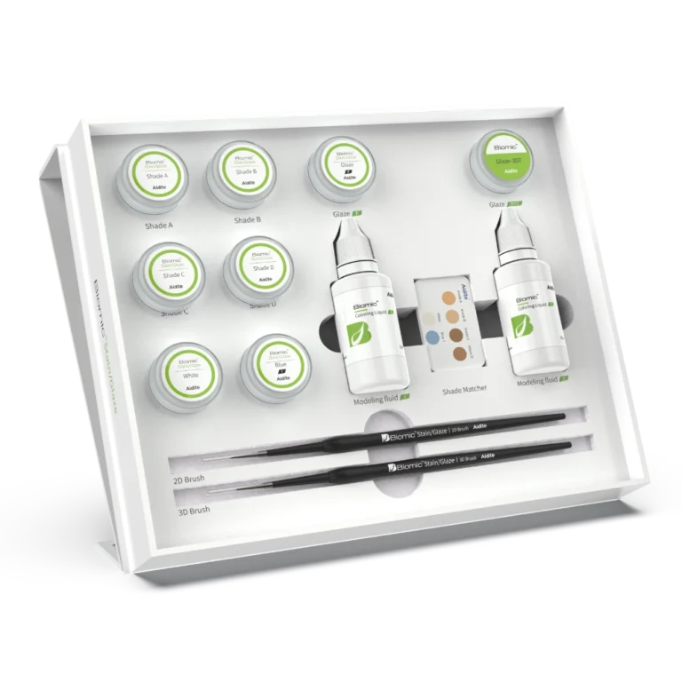 Coffret de base Biomic Stain Glaze pour maquillage zircone et céramique de la marque Aidite