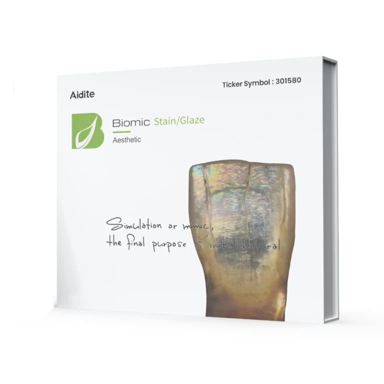 Kit complet Aesthetic Set Biomic Stain Glaze Aidite pour caractérisation dentaire haute précision de la marque Aidite