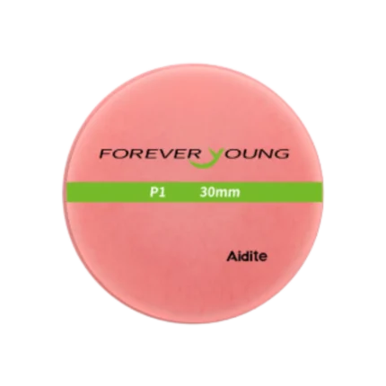 Disque CFAO PMMA Pink rose pour base de prothèse dentaire amovible de la marque Aidite
