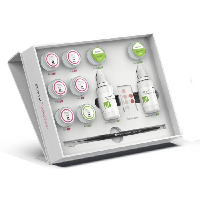 Coffret Biomic Gum Aidite pour caractérisation rose des bridges sur implants de la marque Aidite