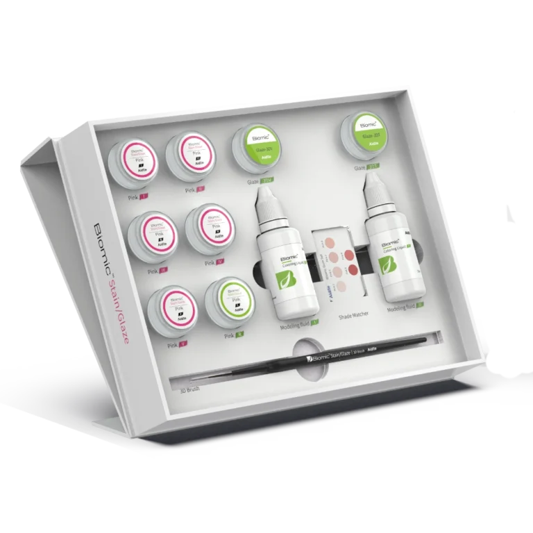 Coffret Biomic Gum Aidite pour caractérisation rose des bridges sur implants de la marque Aidite