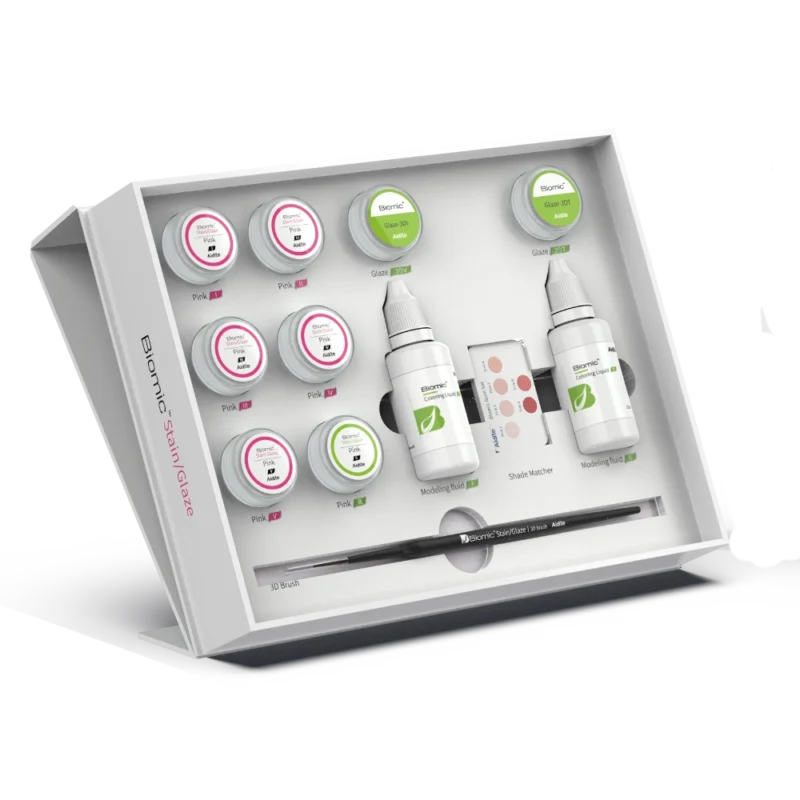 Coffret Biomic Gum Aidite pour caractérisation rose des bridges sur implants de la marque Aidite