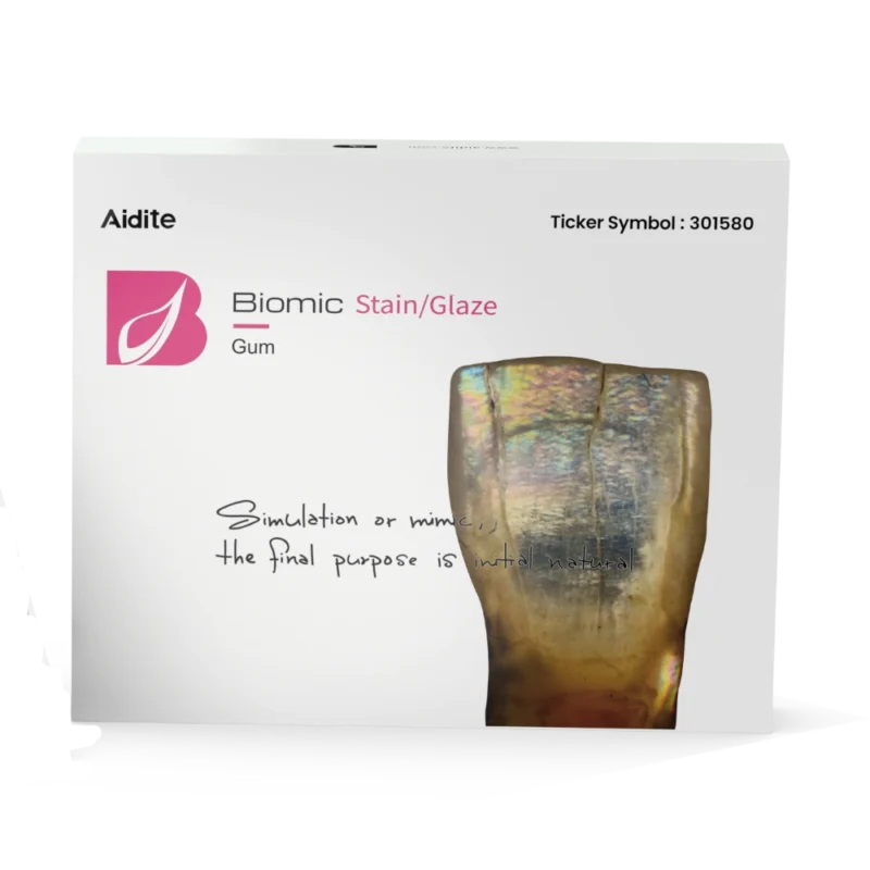 Coffret Biomic Gum Aidite pour caractérisation rose des bridges sur implants de la marque Aidite