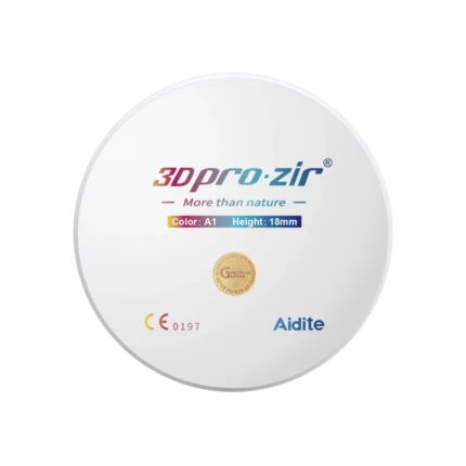Disque zircone 3D Pro Zir multicouche dégradé de translucidité et résistance de la marque Aidite