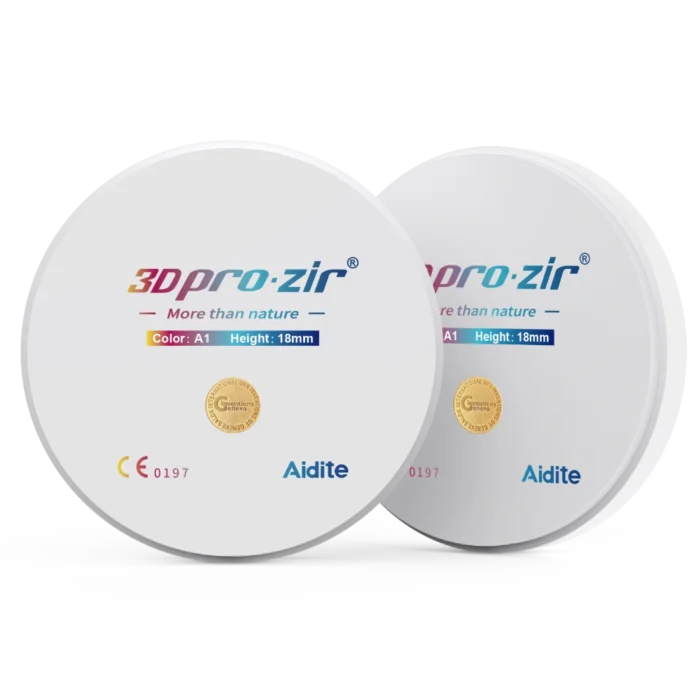 Disques zircone 3D Pro Zir multicouche dégradé de translucidité et résistance de la marque Aidite