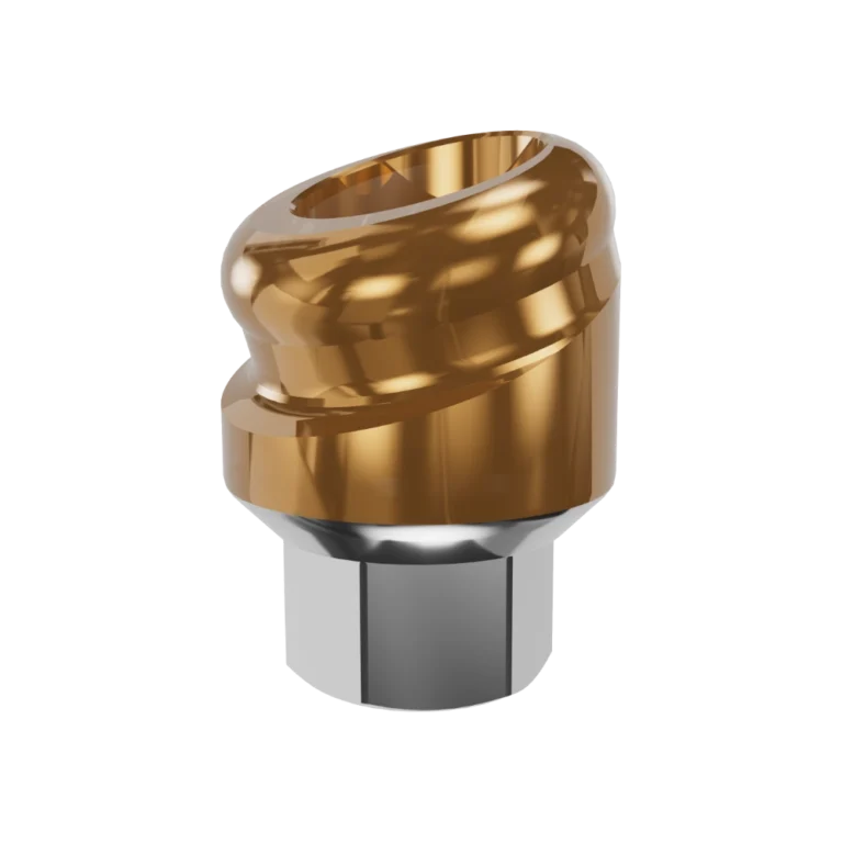 Pilier angulé 18 degrés compatible DESIGN pour prothèse amovible de la marque Clic’n Loc