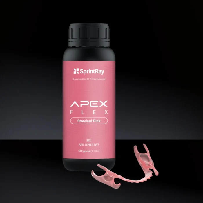 Résine d'impression 3D APEX Flex SprintRay - base de prothèse partielle - 500 g – Image 3