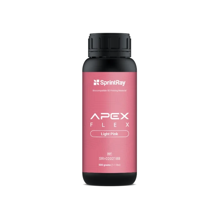 Résine biocompatible classe IIa APEX Flex Partial Base Light Pink de la marque SprintRay
