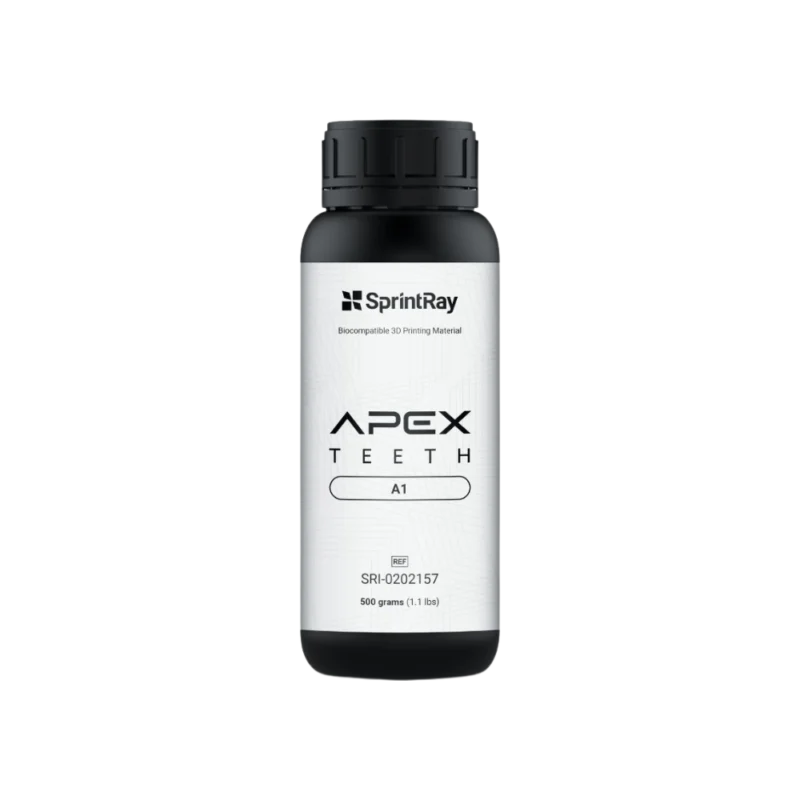 Résine 3D Apex Teeth A1 de la marque SprintRay pour dents de prothèse amovible définitive