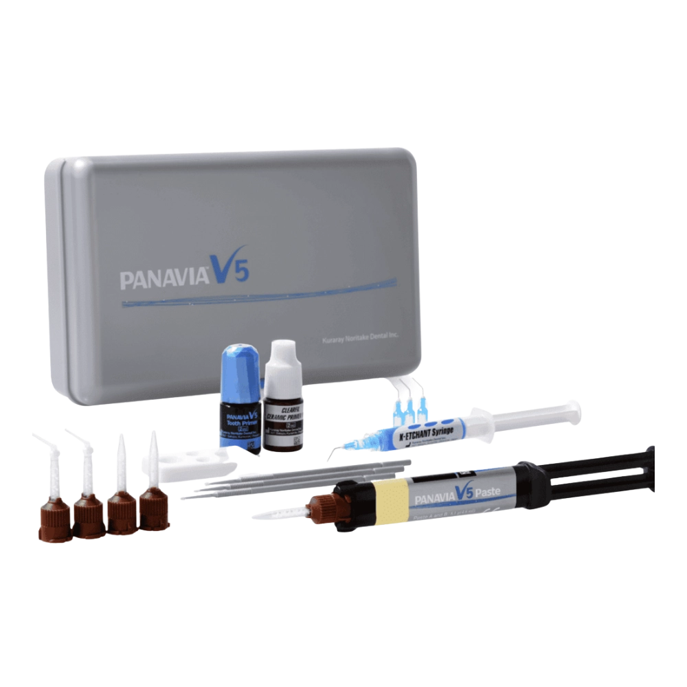 Kit PANAVIA V5 standard Kuraray pour le collage dentaire universel Découvrez le Panavia V5 Kit standard de Kuraray Noritake : le ciment de collage universel qui simplifie toutes vos cimentations, quel que soit le matériau.