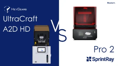 Visuel de l'article comparatif entre la UltraCraft A2D HD vs SprintRay Pro 2