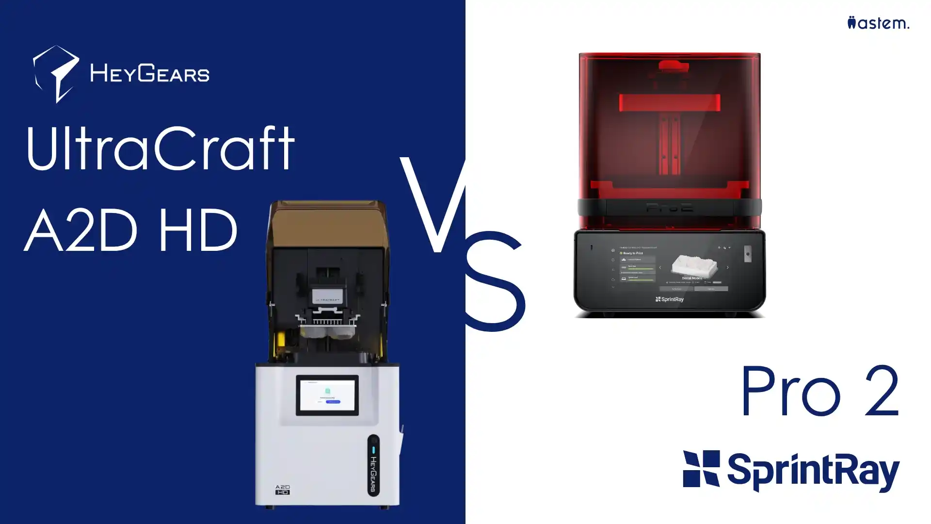 Visuel de l'article comparatif entre la UltraCraft A2D HD vs SprintRay Pro 2