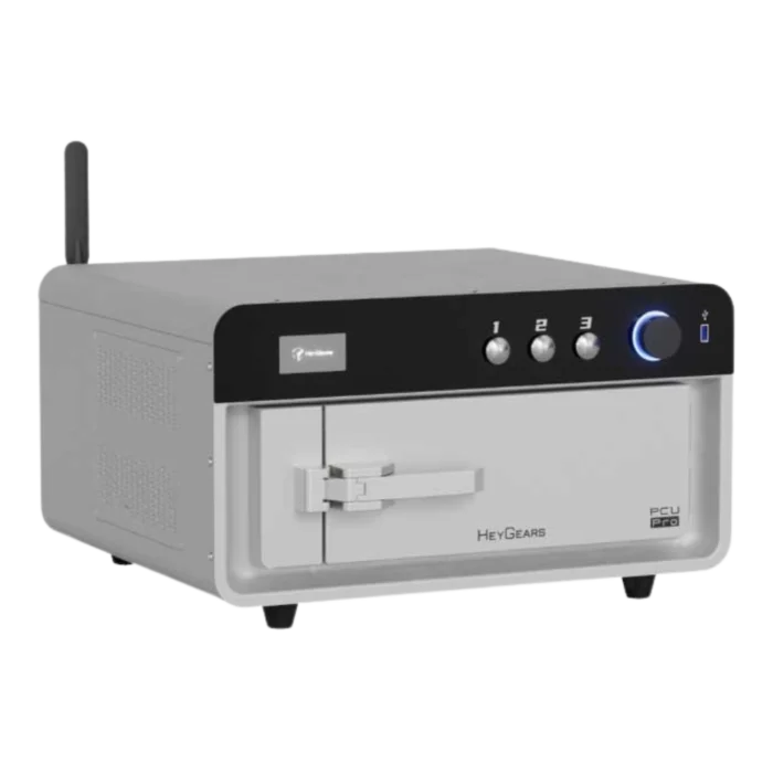 UltraCraft PCU Pro d'HeyGears, chambre de post-traitement combinant polymérisation UV, cuisson et atmosphère d'azote